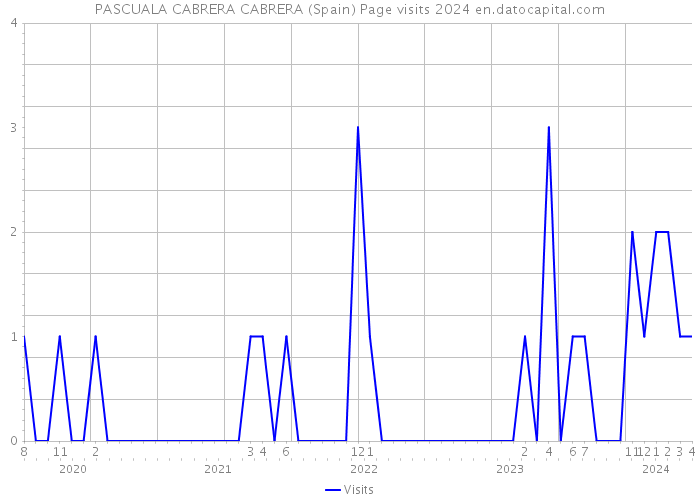 PASCUALA CABRERA CABRERA (Spain) Page visits 2024 