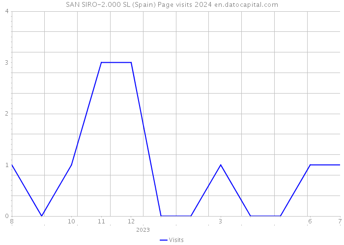 SAN SIRO-2.000 SL (Spain) Page visits 2024 