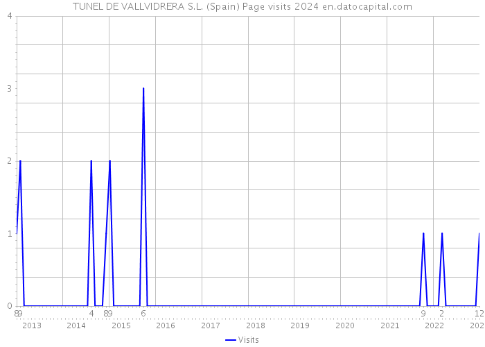 TUNEL DE VALLVIDRERA S.L. (Spain) Page visits 2024 