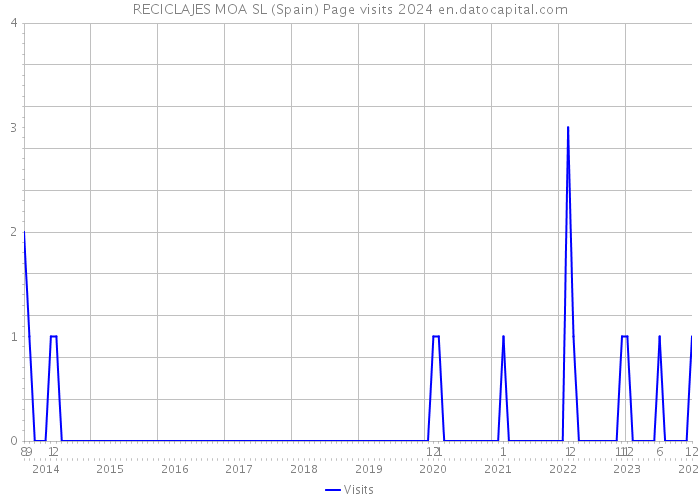 RECICLAJES MOA SL (Spain) Page visits 2024 