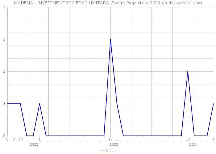 MADEMAN INVESTMENT SOCIEDAD LIMITADA (Spain) Page visits 2024 
