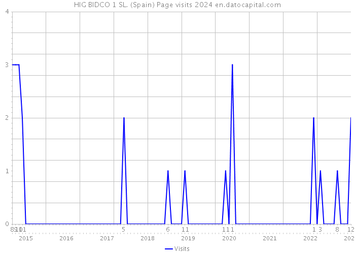 HIG BIDCO 1 SL. (Spain) Page visits 2024 
