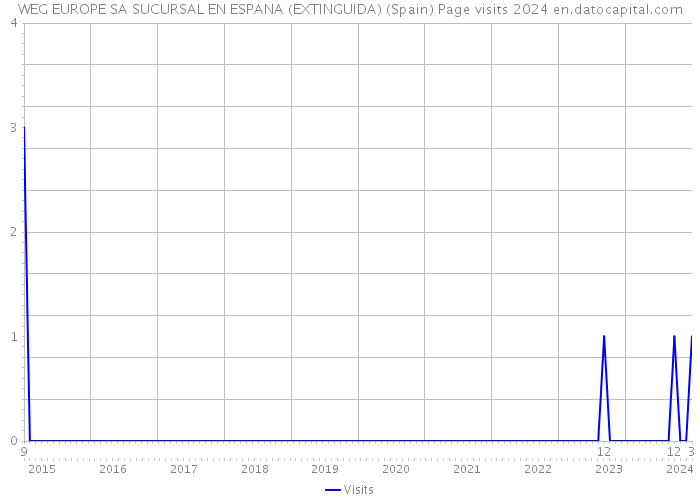 WEG EUROPE SA SUCURSAL EN ESPANA (EXTINGUIDA) (Spain) Page visits 2024 