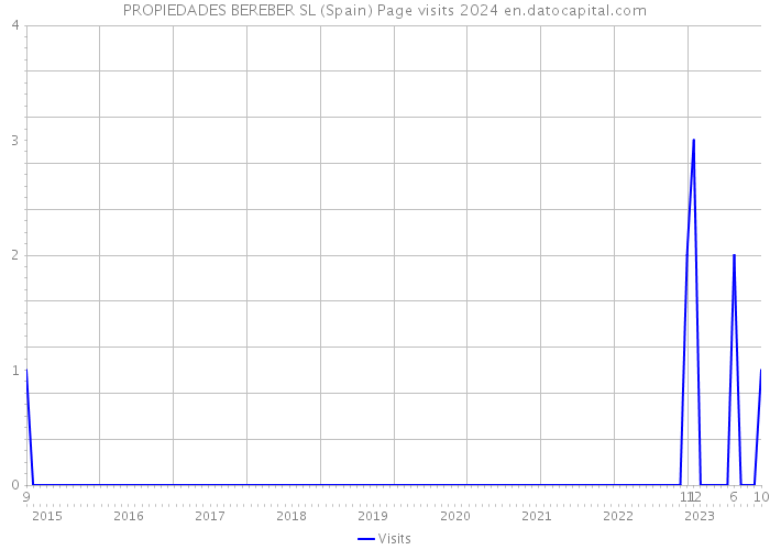 PROPIEDADES BEREBER SL (Spain) Page visits 2024 