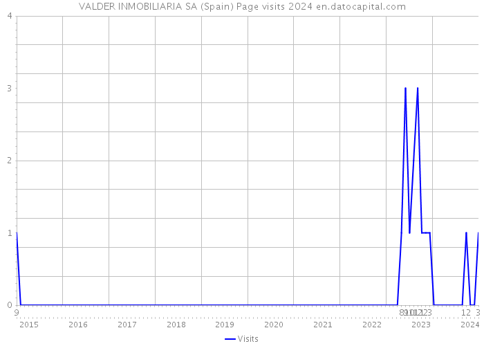 VALDER INMOBILIARIA SA (Spain) Page visits 2024 