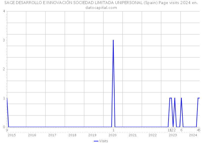 SAGE DESARROLLO E INNOVACIÓN SOCIEDAD LIMITADA UNIPERSONAL (Spain) Page visits 2024 