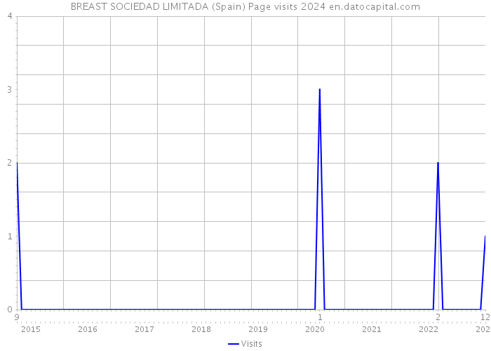BREAST SOCIEDAD LIMITADA (Spain) Page visits 2024 