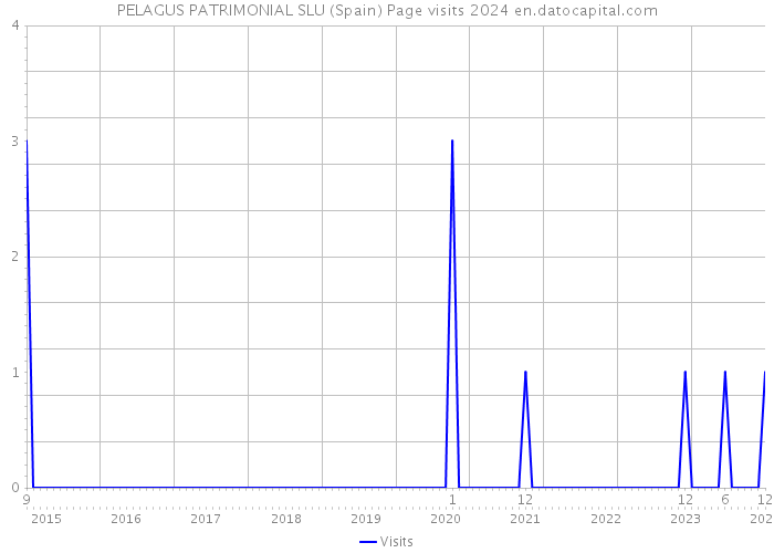 PELAGUS PATRIMONIAL SLU (Spain) Page visits 2024 