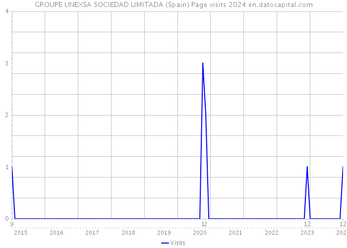 GROUPE UNEXSA SOCIEDAD LIMITADA (Spain) Page visits 2024 