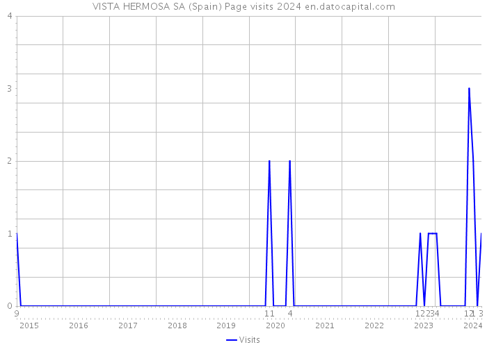 VISTA HERMOSA SA (Spain) Page visits 2024 