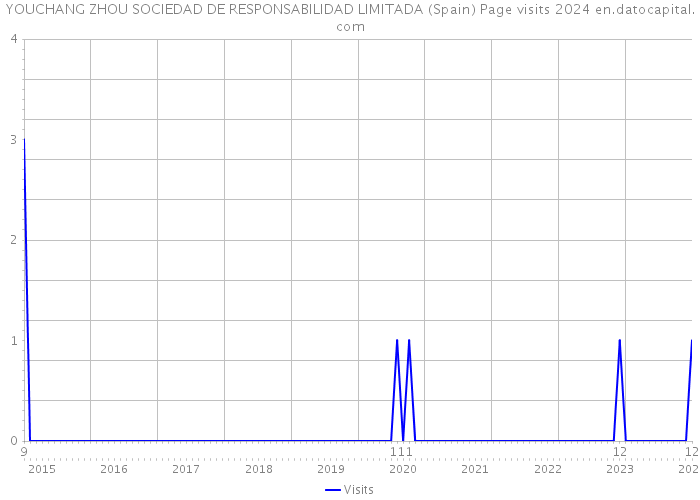 YOUCHANG ZHOU SOCIEDAD DE RESPONSABILIDAD LIMITADA (Spain) Page visits 2024 
