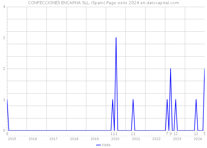 CONFECCIONES ENCARNA SLL. (Spain) Page visits 2024 