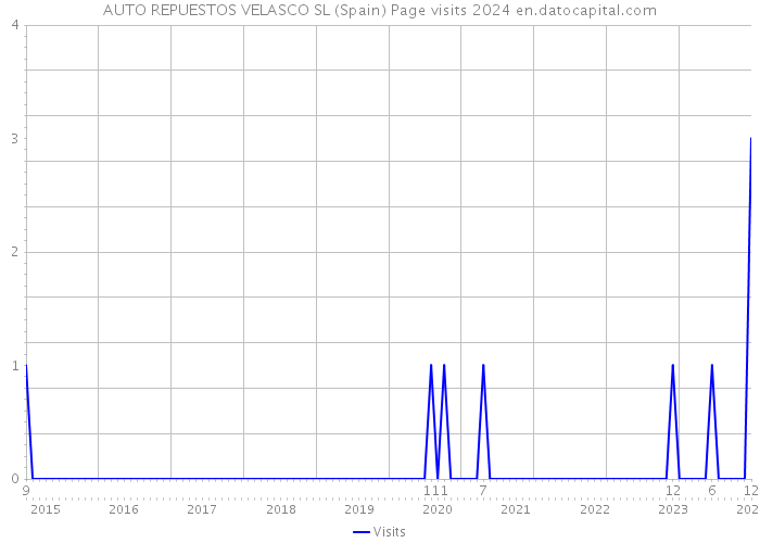 AUTO REPUESTOS VELASCO SL (Spain) Page visits 2024 