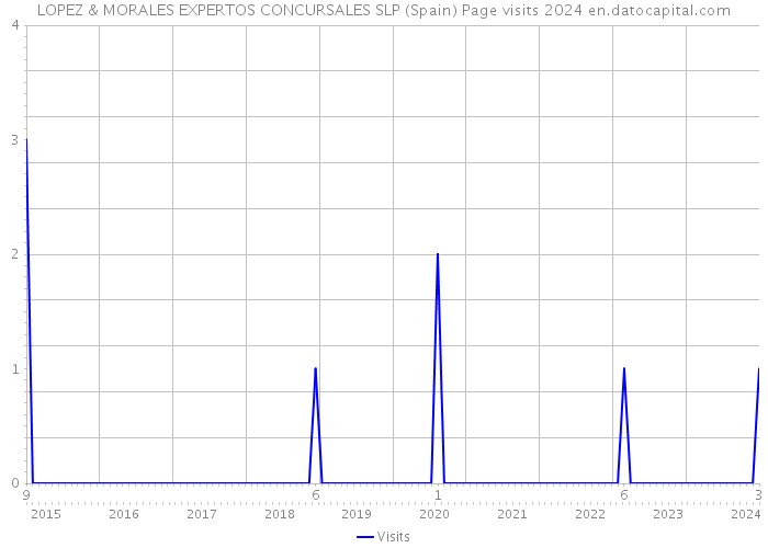 LOPEZ & MORALES EXPERTOS CONCURSALES SLP (Spain) Page visits 2024 