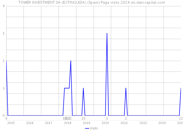 TOWER INVESTMENT SA (EXTINGUIDA) (Spain) Page visits 2024 