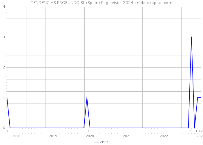 TENDENCIAS PROFUNDO SL (Spain) Page visits 2024 