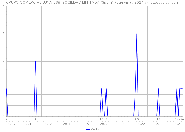 GRUPO COMERCIAL LUNA 168, SOCIEDAD LIMITADA (Spain) Page visits 2024 