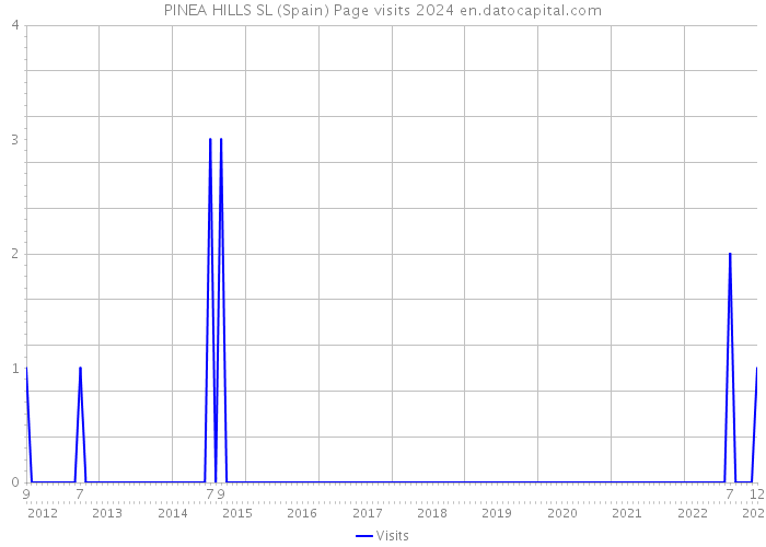 PINEA HILLS SL (Spain) Page visits 2024 