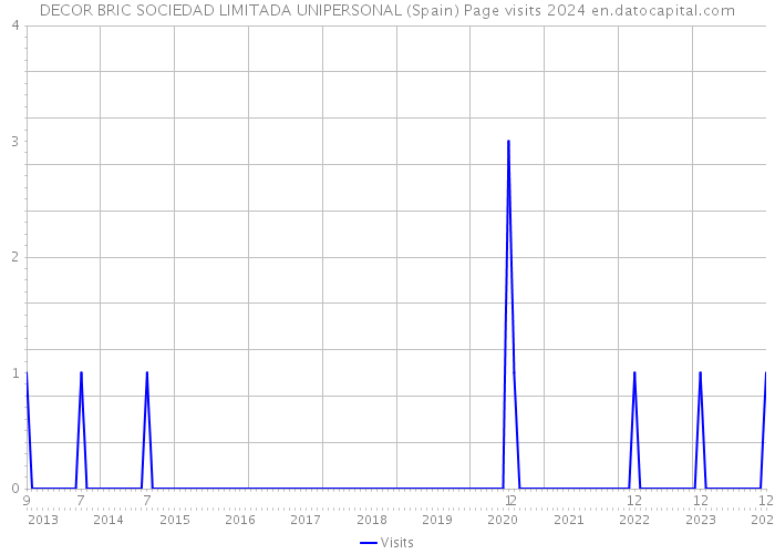 DECOR BRIC SOCIEDAD LIMITADA UNIPERSONAL (Spain) Page visits 2024 