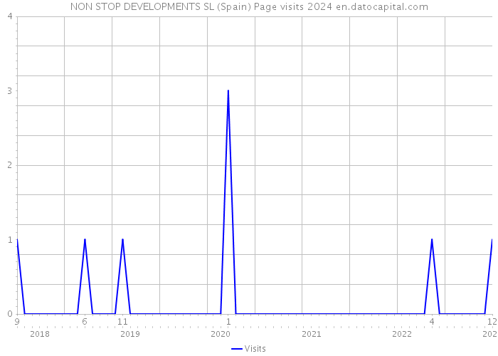 NON STOP DEVELOPMENTS SL (Spain) Page visits 2024 