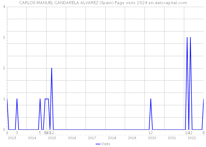 CARLOS MANUEL GANDARELA ALVAREZ (Spain) Page visits 2024 
