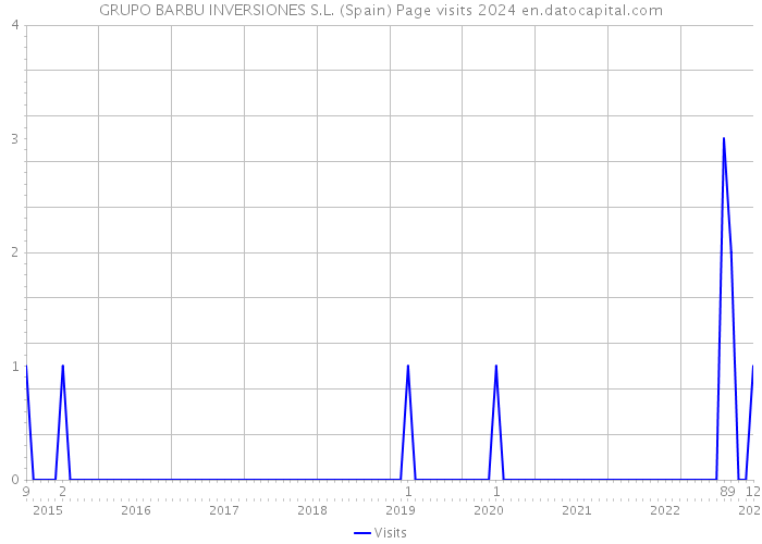 GRUPO BARBU INVERSIONES S.L. (Spain) Page visits 2024 