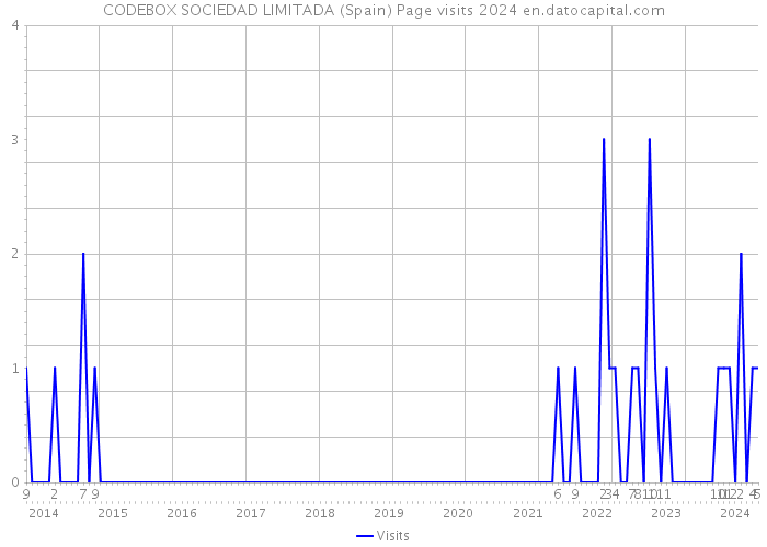 CODEBOX SOCIEDAD LIMITADA (Spain) Page visits 2024 