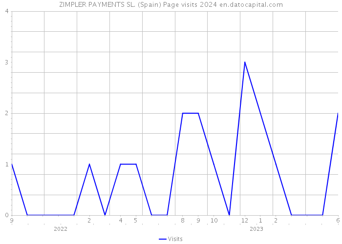 ZIMPLER PAYMENTS SL. (Spain) Page visits 2024 