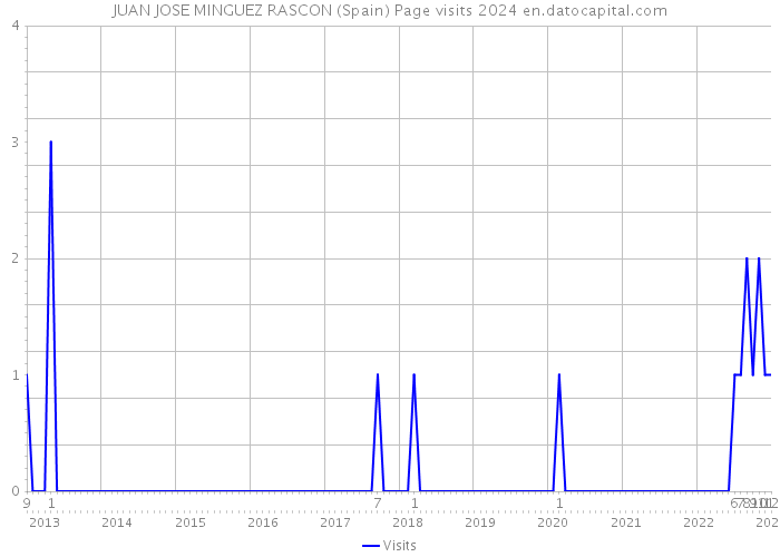 JUAN JOSE MINGUEZ RASCON (Spain) Page visits 2024 