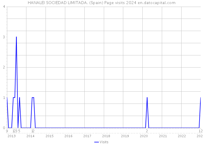 HANALEI SOCIEDAD LIMITADA. (Spain) Page visits 2024 