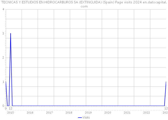 TECNICAS Y ESTUDIOS EN HIDROCARBUROS SA (EXTINGUIDA) (Spain) Page visits 2024 