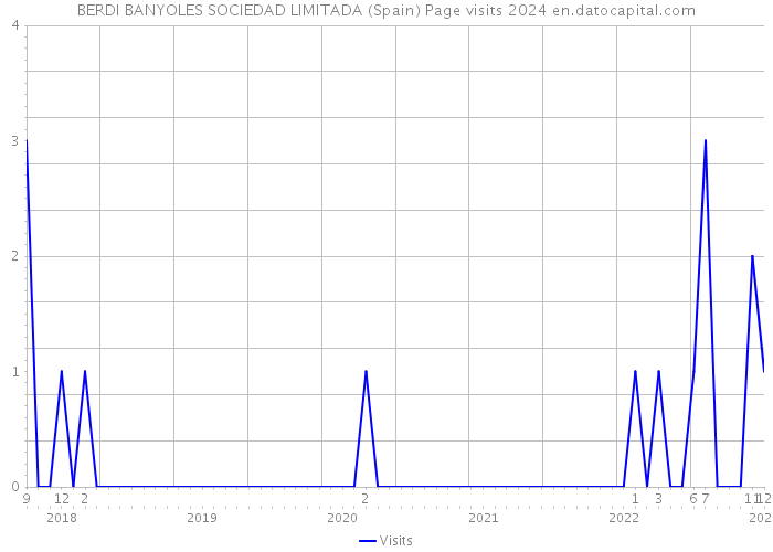 BERDI BANYOLES SOCIEDAD LIMITADA (Spain) Page visits 2024 