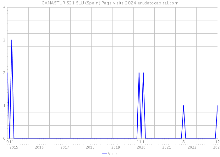 CANASTUR S21 SLU (Spain) Page visits 2024 