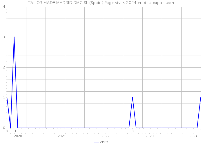 TAILOR MADE MADRID DMC SL (Spain) Page visits 2024 