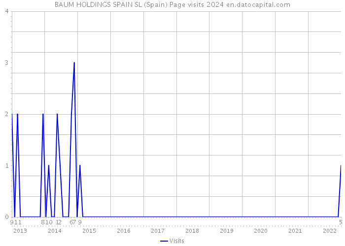 BAUM HOLDINGS SPAIN SL (Spain) Page visits 2024 