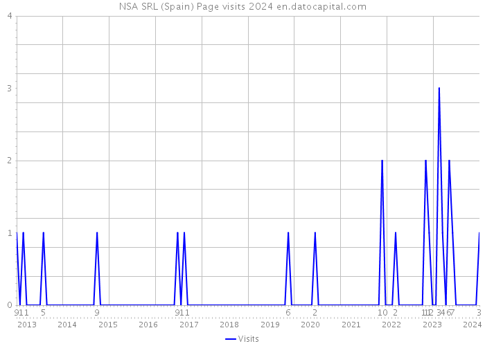 NSA SRL (Spain) Page visits 2024 