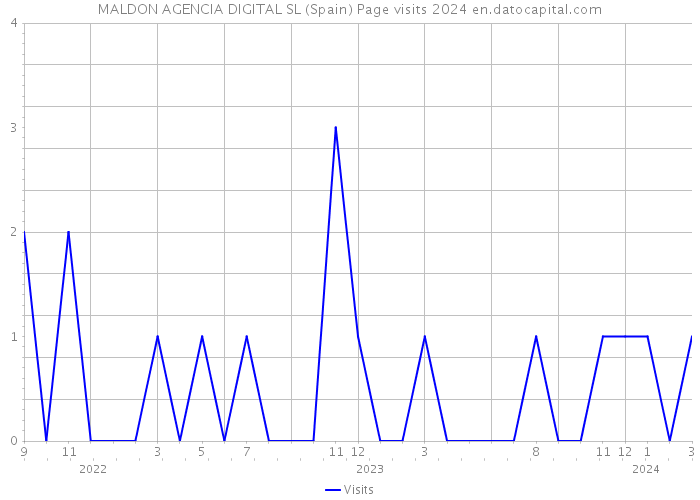 MALDON AGENCIA DIGITAL SL (Spain) Page visits 2024 
