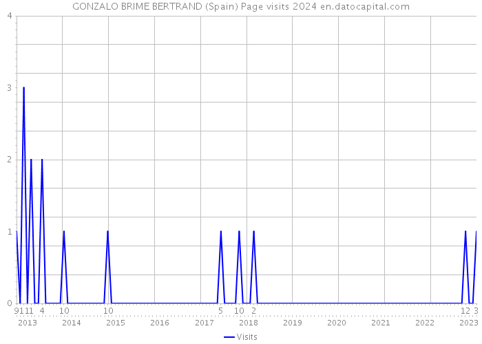 GONZALO BRIME BERTRAND (Spain) Page visits 2024 