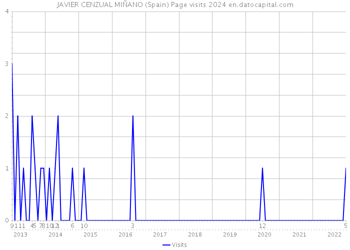 JAVIER CENZUAL MIÑANO (Spain) Page visits 2024 