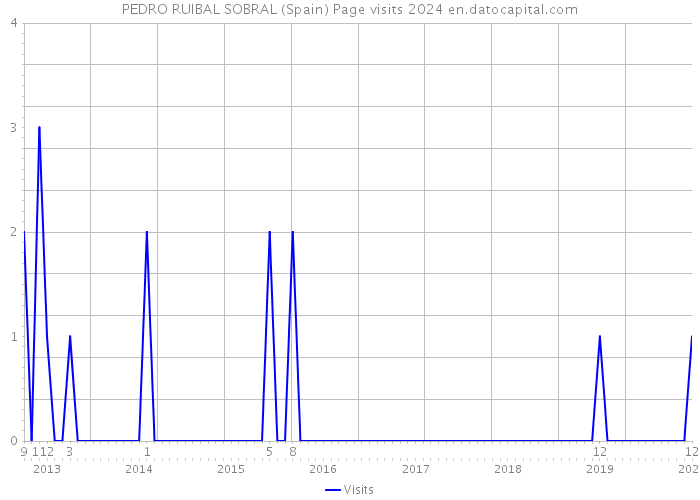 PEDRO RUIBAL SOBRAL (Spain) Page visits 2024 