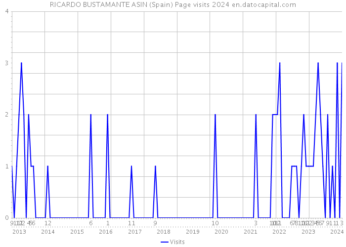 RICARDO BUSTAMANTE ASIN (Spain) Page visits 2024 