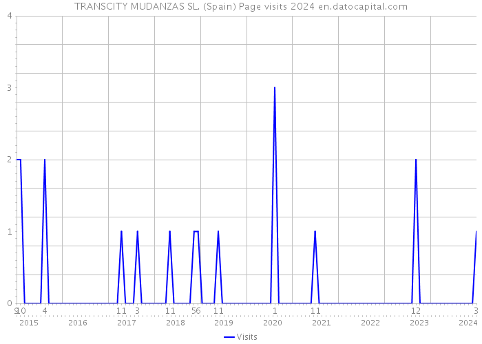 TRANSCITY MUDANZAS SL. (Spain) Page visits 2024 