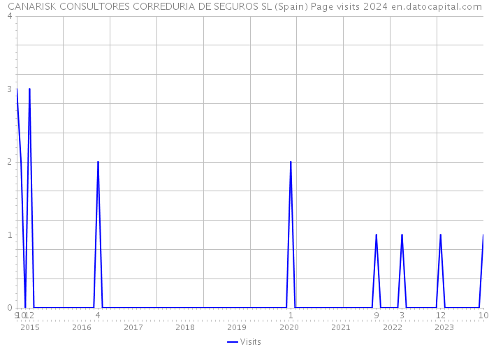 CANARISK CONSULTORES CORREDURIA DE SEGUROS SL (Spain) Page visits 2024 