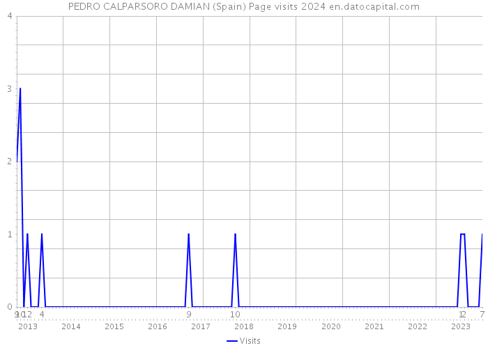 PEDRO CALPARSORO DAMIAN (Spain) Page visits 2024 