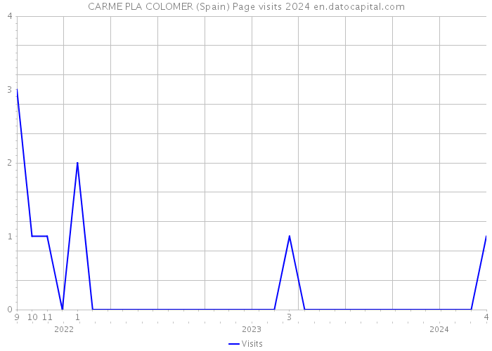 CARME PLA COLOMER (Spain) Page visits 2024 