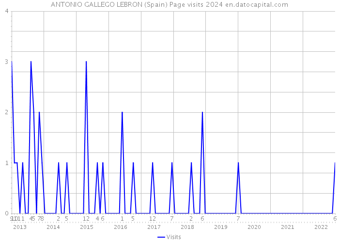 ANTONIO GALLEGO LEBRON (Spain) Page visits 2024 