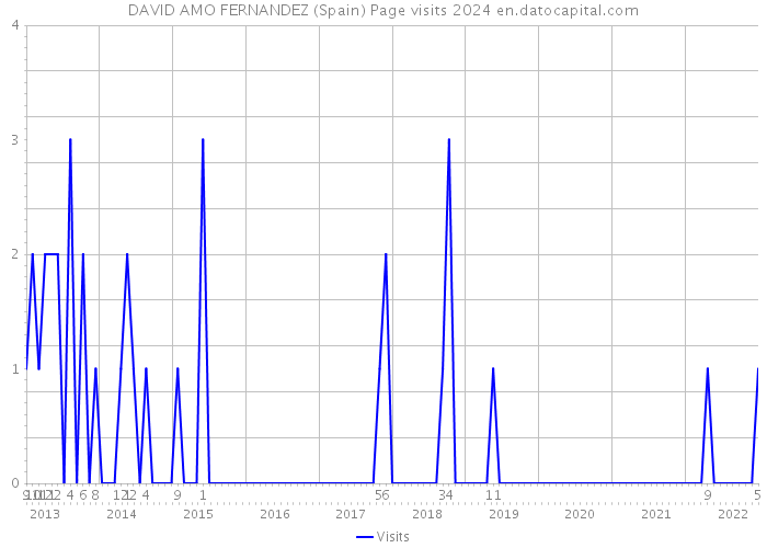 DAVID AMO FERNANDEZ (Spain) Page visits 2024 
