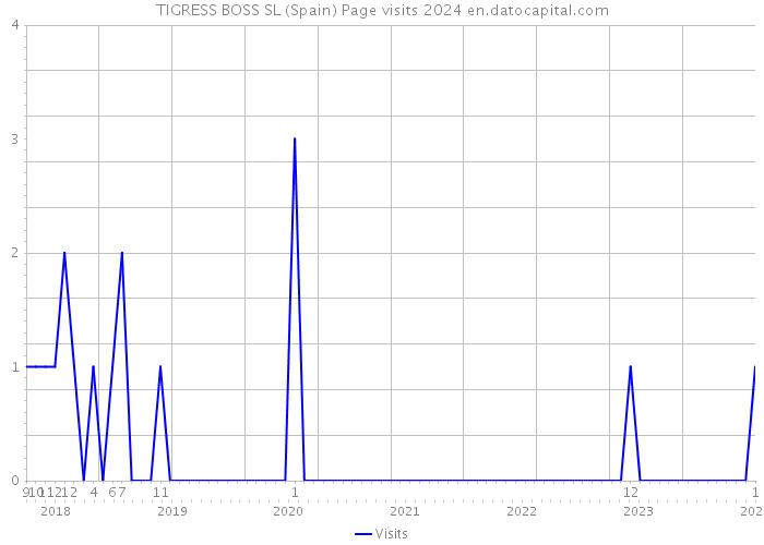 TIGRESS BOSS SL (Spain) Page visits 2024 