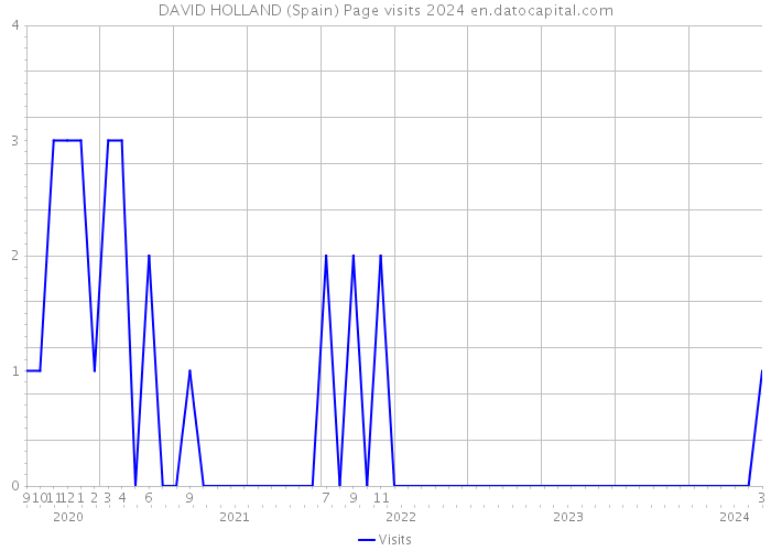 DAVID HOLLAND (Spain) Page visits 2024 