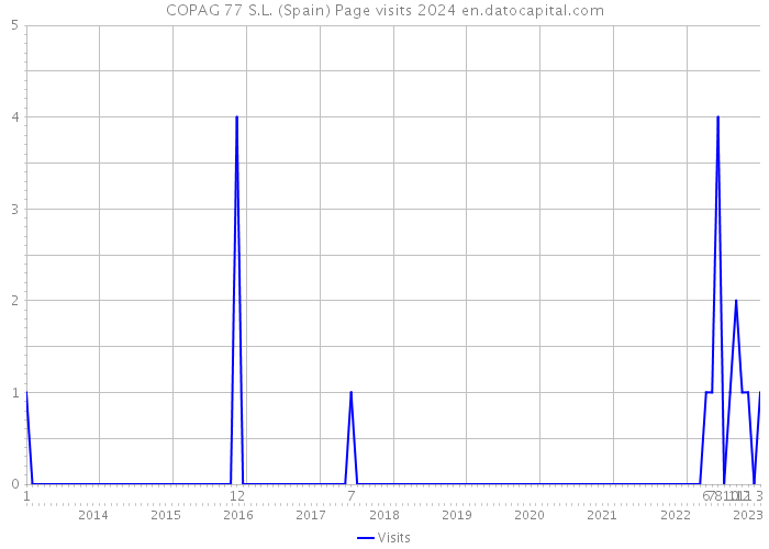 COPAG 77 S.L. (Spain) Page visits 2024 